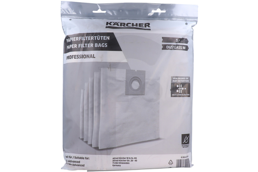 Karcher Aspiradora Karcher Bolsas para aspiradora 6.904-290.0, 69042900 apto para entre otros NT27/1