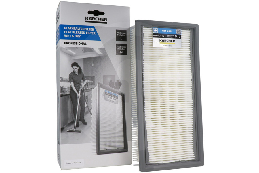 Karcher Kärcher Aspiradora Filtro plano para aspiradora 6.904-284.0, 69042840 apto para entre otros NT65/2Ap, NT75/2Ap