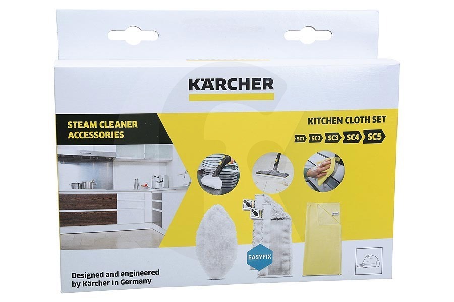 Karcher Pulitore a vapore e Scopa a vapore Kärcher panno microfibra set per sistema di pulizia a vapore 2.863-265.0, 28632650
