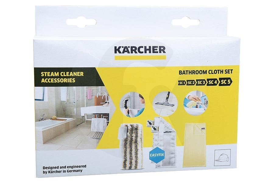 Karcher Limpiadora de vapor y mopa a vapor Juego de paños de microfibras Kärcher para limpiadores de vapor 2.863-266.0, 28632660