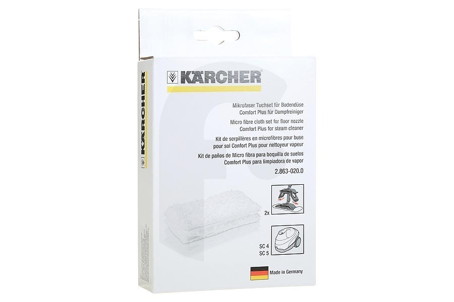 Karcher Dampfreiniger Kärcher Mikrofasertuch–Tuchset Bodendüse Comfort Plus Dampfreiniger 2.863-020.0, 28630200