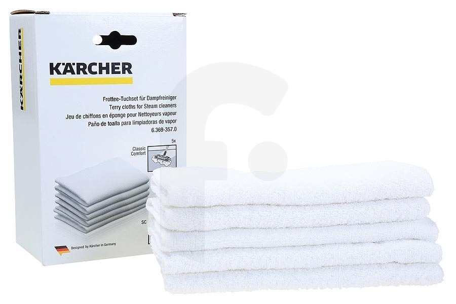 Karcher 63693570 Limpiadora de vapor y mopa a vapor Paños de limpieza Kärcher para limpiadores a vapor 6.369-357.0 apto para entre otros Para todos los limpiadores de vapor de Kärcher