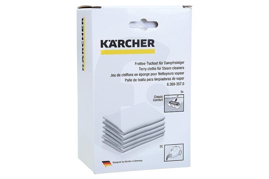 Karcher Limpiadora de vapor y mopa a vapor Paños de limpieza Kärcher para limpiadores a vapor 6.369-357.0