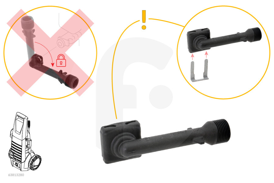 Karcher Idropulitrice Karcher collegamento (pezzo di collegamento) di uscita idropulitrice 97552360, 9.755-236.0