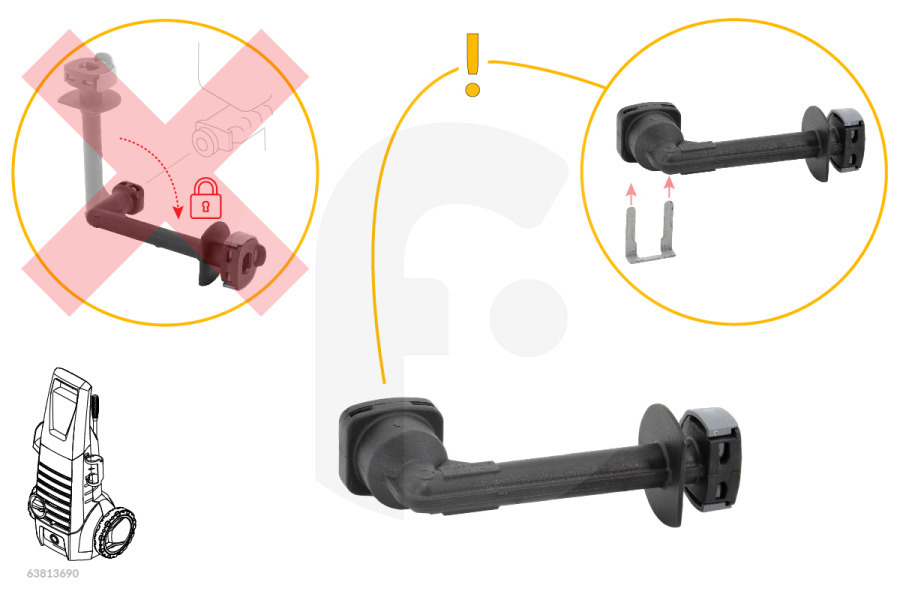 Karcher Idropulitrice Kärcher raccordo per tubo escl. staffa idropulitrice 90135230, 9.013-523.0