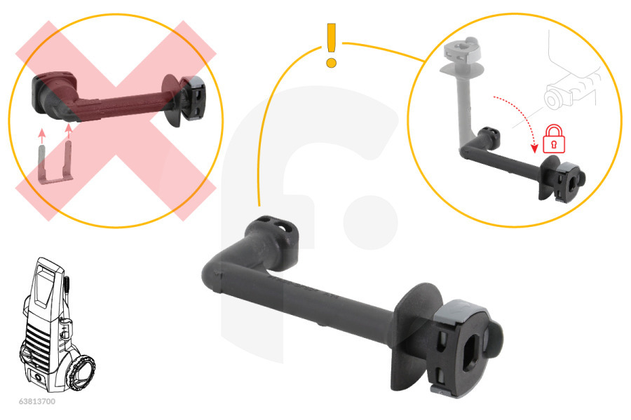 Karcher Idropulitrice Kärcher raccordo per beccuccio incl. morsetto idropulitrice 40640693, 4.064-069.3