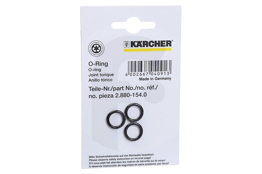 Karcher Hidrolimpiadora Kärcher junta juego de 3 piezas para hidrolimpiadora 28801540, 2.880-154.0 apto para entre otros K450MEU, K502MSEU, G985EU