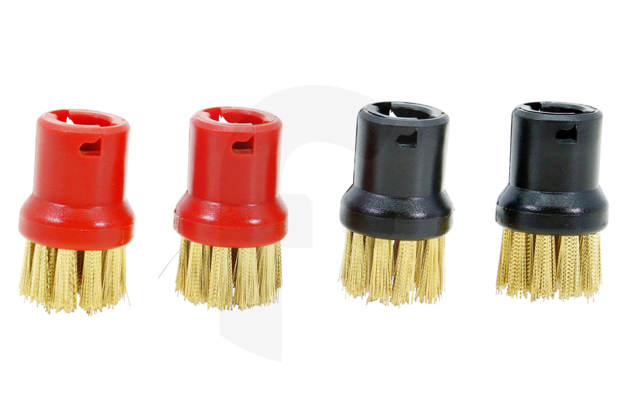 Karcher Limpiadora de vapor y mopa a vapor Alternativa 2.863-264.0 Juego de cepillos redondos de 4 28632640 Limpiador a vapor apto para entre otros SC1, SC2, SC3. SC4, SC5