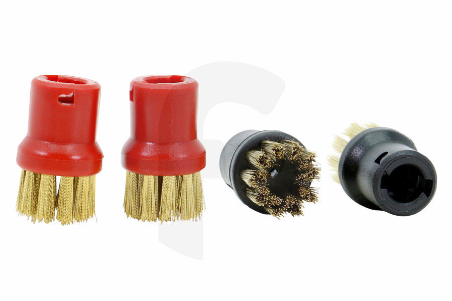 Alternatief Pulitore a vapore e Scopa a vapore Set spazzole rotonde con setole flessibili 4 pezzi per Kärcher pulitore a vapore 28632640, 2.863-264.0