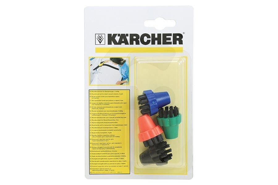 Karcher Limpiadora de vapor y mopa a vapor Kärcher Juego de cepillos circulares Limpiadora a vapor 2.860-231.0, 28602310 apto para entre otros SV1802, SV1902