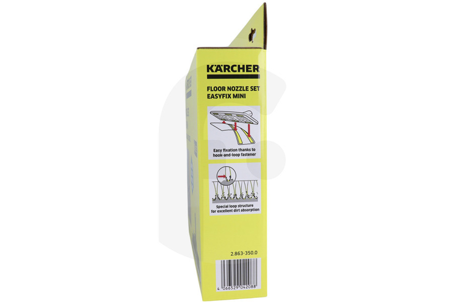 Karcher Pulitore a vapore e Scopa a vapore Kärcher 2.863-350.0 set mini bocchetta per pavimenti easyfix 28633500 pulitore a vapore