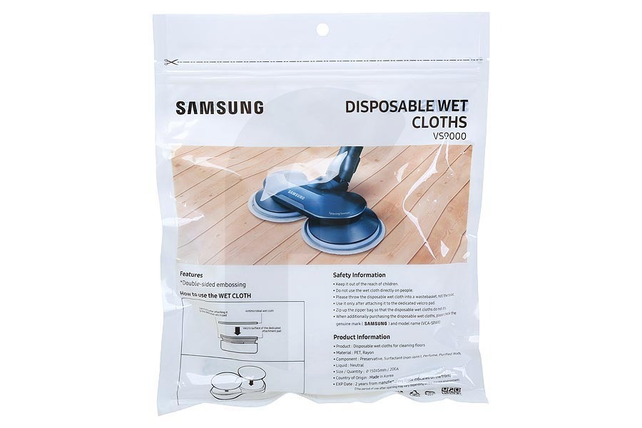 Samsung Aspiradora Samsung toallitas humedas desechables 20uds. aspiradora inalámbrica VCA-SPA90/GL apto para entre otros VS9000 POWERstick