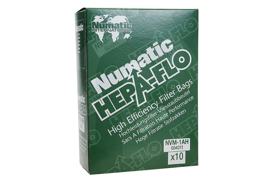 Numatic Aspiradora Numatic HEPA-FLO NVM-1AH 604011 bolsas para aspiradora (bolsas para polvo) para, entre otros, Hetty, Henry 6 liter 10 piezas aspiradora 604011 apto para entre otros HVR160, HET160