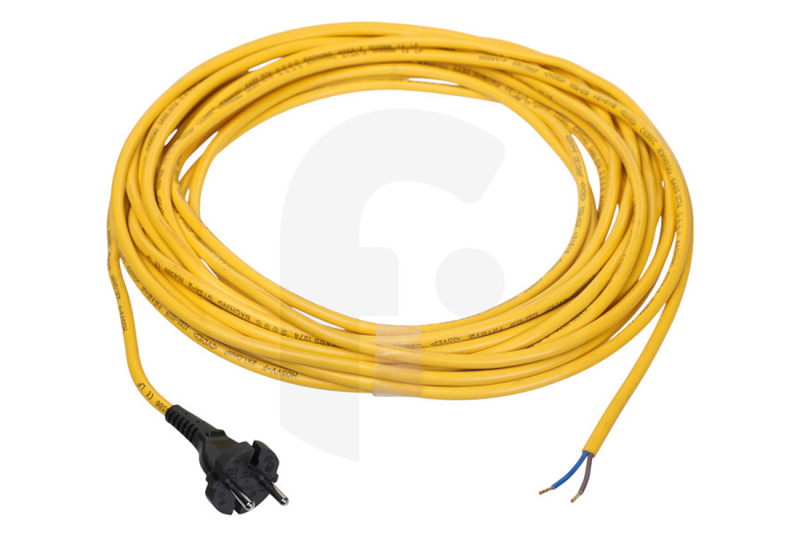 Numatic Aspirapolvere Numatic cavo di alimentazione (cavo di collegamento, cavo di rete) 12,5m giallo aspirapolvere 911723 adatto a tra cui 12,5 metri NVQ380, HVN200-11, PPR240