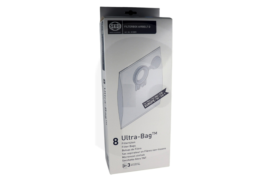 Sebo Aspiradora Sebo Airbelt D Bolsas Aspiradora 8120ER apto para entre otros D Series