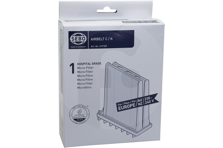 Sebo Aspirapolvere Sebo Filtro (micro) aspirapolvere 6191ER