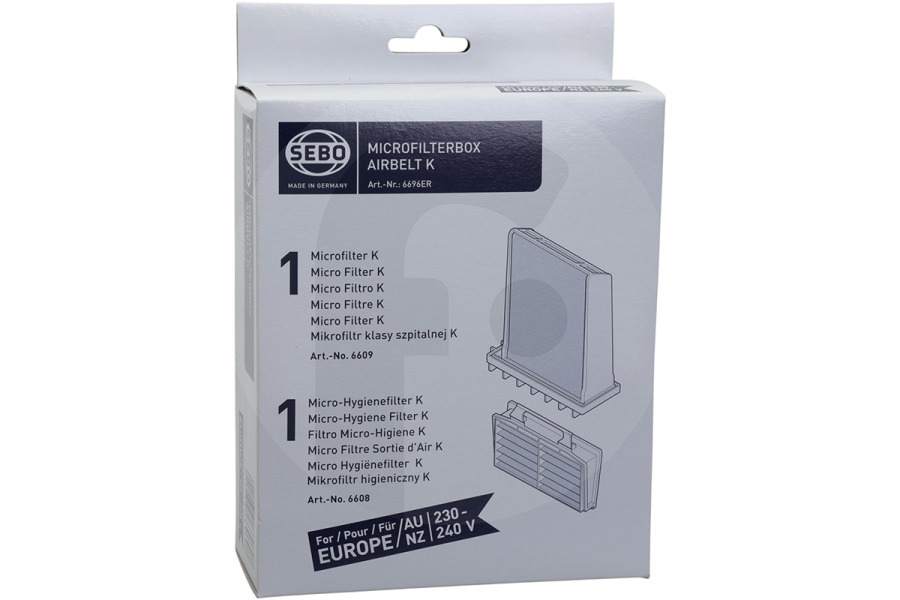 Sebo Staubsauger Sebo Filter (Micro- und Hygienefilter) für Staubsauger 6696ER