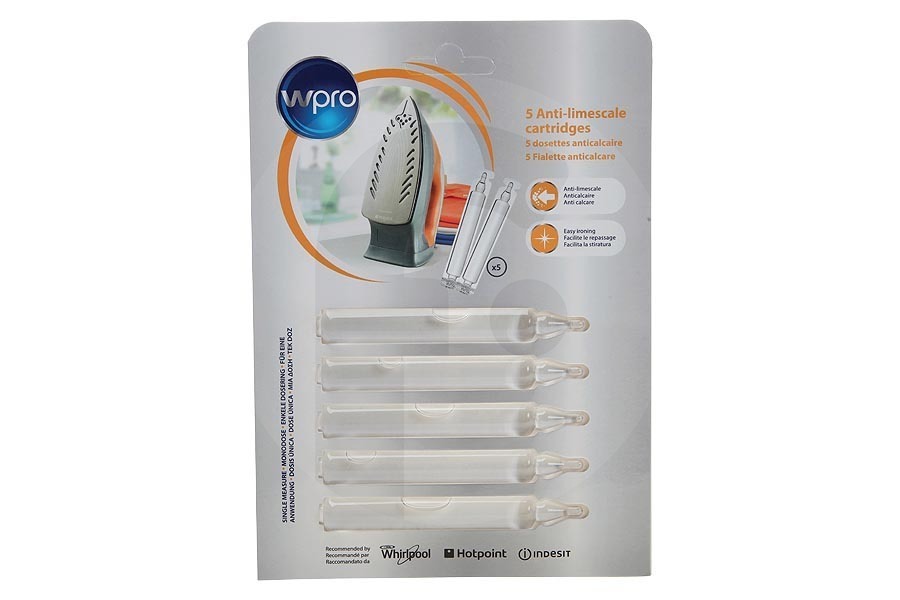 Indesit Plancha Descalcificador/antisarro para plancha 484000008409 apto para entre otros 5 piezas