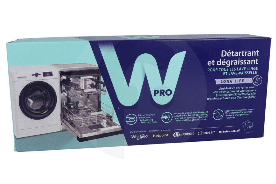 Bosch Lavavajillas WPRO Limpiacristales y desoxidante DES121 para lavadoras y lavavajillas 484000008801 apto para entre otros Las lavadoras y Vaatwaswassers