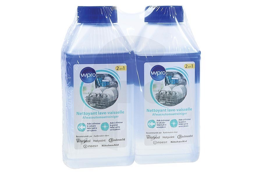 WPRO Lavavajillas Desincrustante (desincrustante y desengrasante,pack doble) lavavajillas 484000008847, LIQ201 apto para entre otros 2 en 1 Lavavajillas