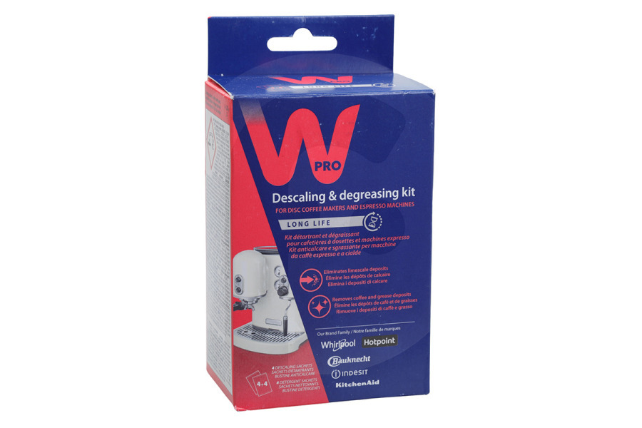Whirlpool Macchina del caffè Whirlpool KDC001 WPRO Detergente e anticalcare C00859352 Caffettiera