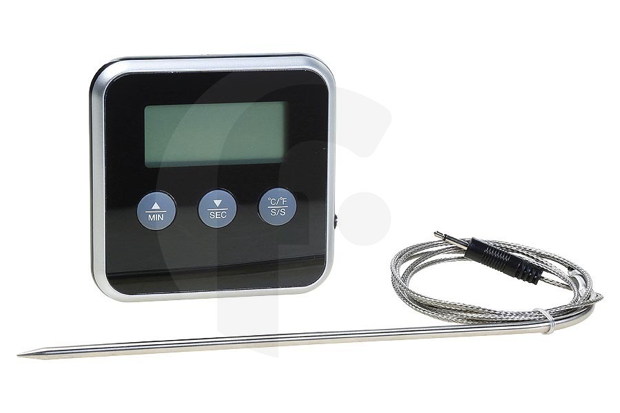 Electrolux Pentola a pressione Termometro digitale per carne 0-250 gradi per AEG, Electrolux e altri 9029794063, E4KTD001 adatto a tra cui Max. temperatura 250 gradi, 99 minuti di conto alla rovescia
