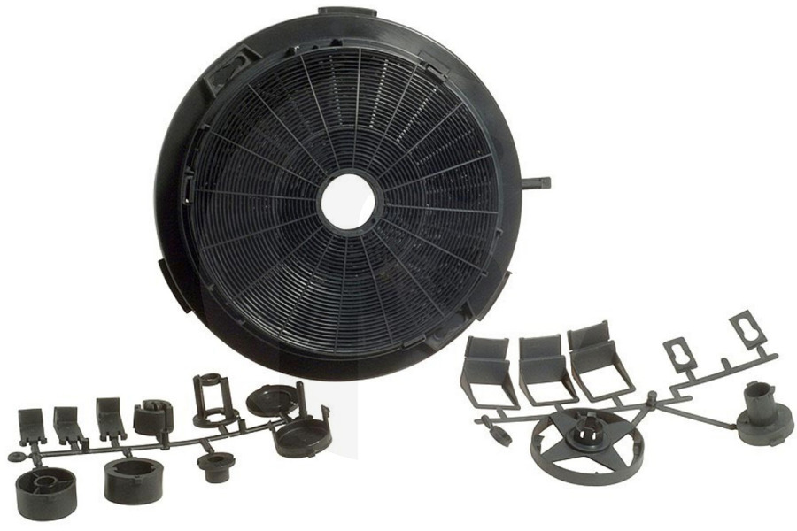 WPRO 484000008655 Campana extractora Filtro de carbón D210 con los clips de montaje (Ø210 X 30 Mm) campana extractora 481281728406, FAC549 apto para entre otros Muchos CARAMELO / INVENTUM AK10