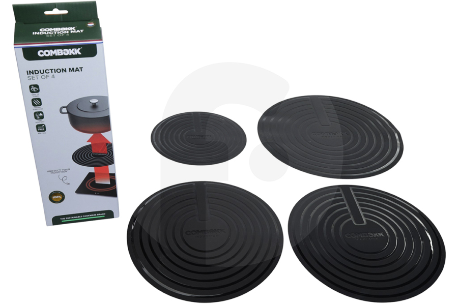 Universeel  Combekk alfombrilla de inducción juego de 4 para cocina 603004.04 apto para entre otros Sin BPA, 100% Silicona, hasta 200 grados