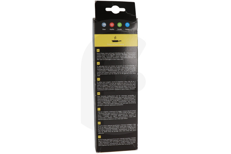 NoStik  NoStik wiederverwendbare Gefrierbeutel + Clips, 4er-Set Gefrierschrank 1 DDD 426