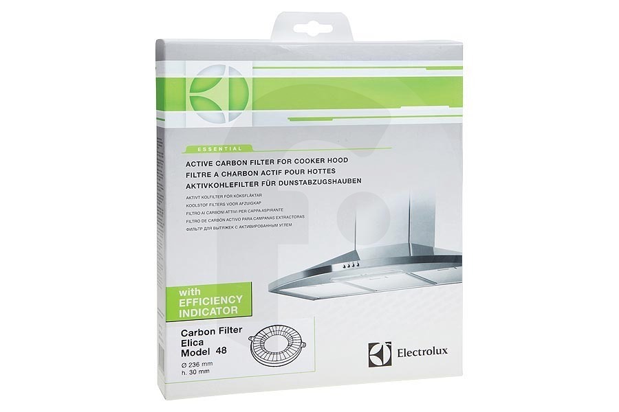 Electrolux Dunstabzugshaube Kohlefilter rund ø 236mm für u.a. AEG, Electrolux Dunstabzugshaube 9029800506, MCFE06