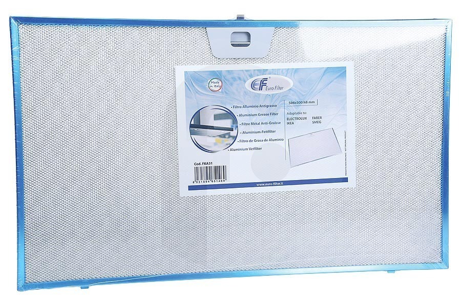 Electrolux (alno) Eurofilter filtro de grasa (filtro de metal, filtro de aluminio) campana extractora 4055135349 apto para entre otros EFC62380OX, Ikea Luftig