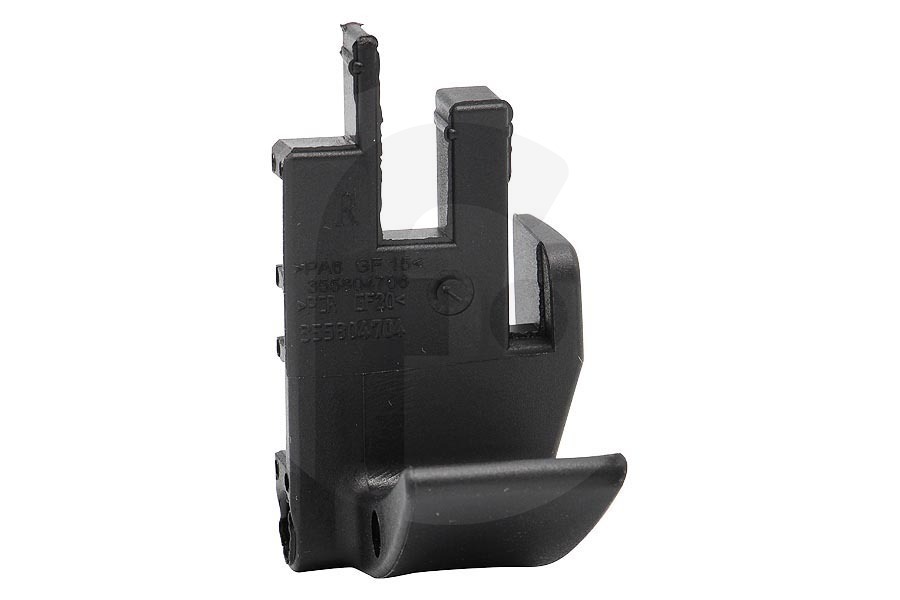 Juno Horno Gancho (gancho para puerta) externo inferior derecho para cristal de la puerta del AEG, Electrolux y otros horno 3558047043 apto para entre otros 41806GTWN, 47696GTWN, EKG61100OW