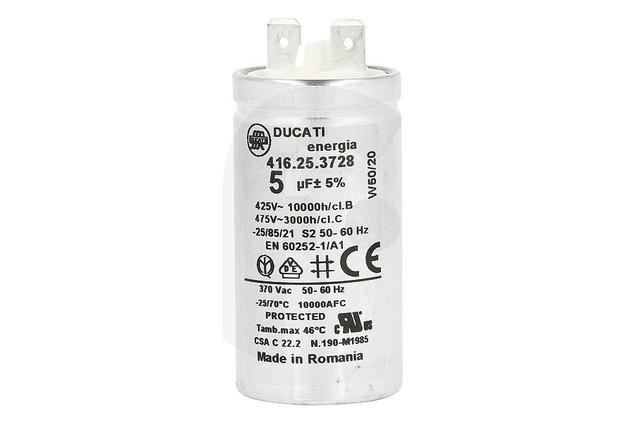 Husqvarna Campana extractora Condensador 5uF para AEG, Electrolux y otros campana extractora 4055304762 apto para entre otros X66453MD1, EFB60550DX, WOGL9062CN