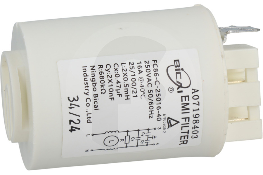 AEG Forno Condensatore (condensatore di soppressione per le interferenze) 0,47uF per AEG, Electrolux e altri microonde combinato 140071984011