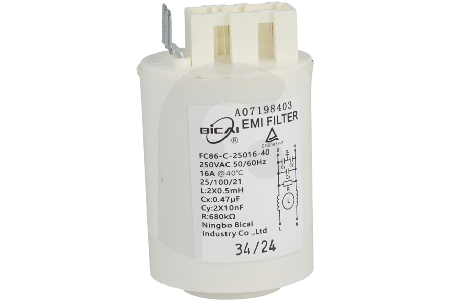 Husqvarna Horno Condensador (condensador de supresión para interferencias) 0,47uF para AEG, Electrolux y otros microondas combinado 140071984011 apto para entre otros EB4SL90SP, EVY6800AAX, KMK36100MM