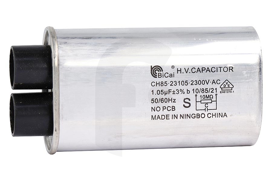 AEG Microonde Condensatore (condensatore ad alta tensione) 1,05uF 2300V per AEG, Electrolux e altri microonde combinato 3157959028 adatto a tra cui KM8403101M, KM5840302M, EVY96800AX