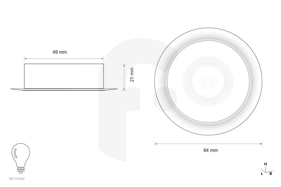 AEG Cappa aspirante Faretto LED (lampada LED, illuminazione LED) S1000 per AEG, Electrolux e altri cappa aspirante 4055308243