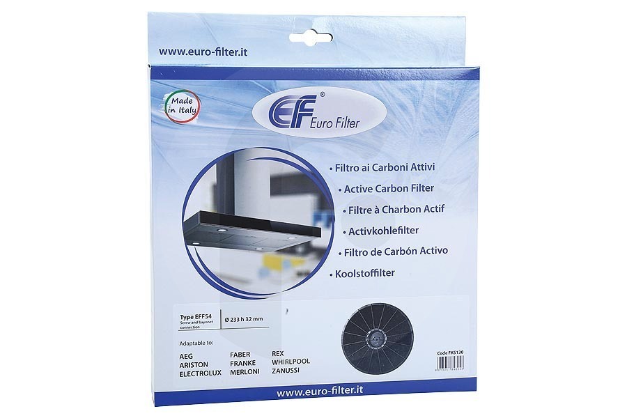 Ariston-Blue Air Campana extractora Filtro de carbón circular ⌀ 23cm Campana extractora C00090701 apto para entre otros AHIFM, diámetro 23 cm