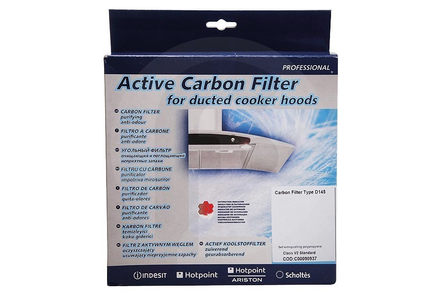 Ariston-Blue Air Cappa aspirante WPRO AMC145 Filtri a Carbone per Cappa Aspirante 484000008780