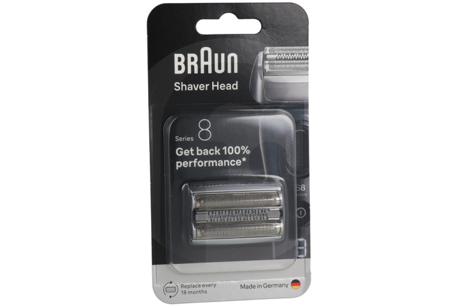Braun Maquinilla de afeitar Lámina de afeitado Braun serie 83M (plata) pack combinado para afeitadora 879743, BRA83M2 apto para entre otros Serie 8, 5795