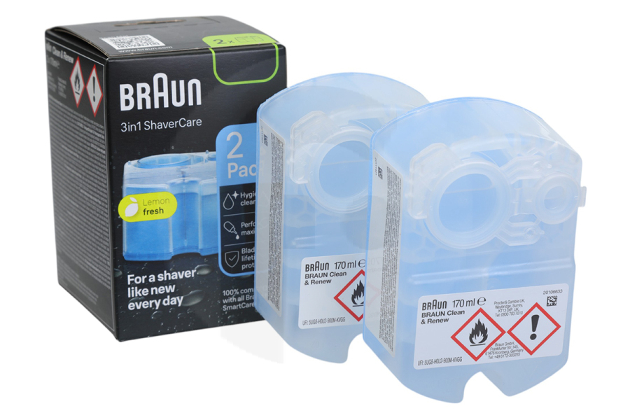 Braun 4210201382683 Maquinilla de afeitar Limpiador (Cartucho clean & renew) maquinilla de afeitar 65331707 apto para entre otros Sincronizador