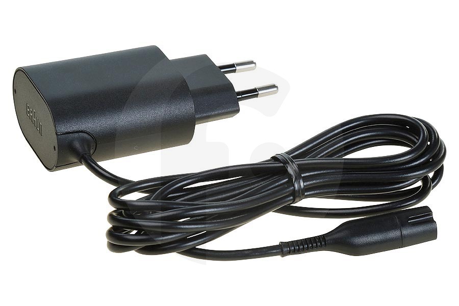 Braun 81741500 Maquinilla de afeitar Cable (cable de alimentación + enchufe) maquinilla de afeitar 67091050 apto para entre otros Serie Cruzer 1,2,3 Serie Smart Control 3, serie Smart 6