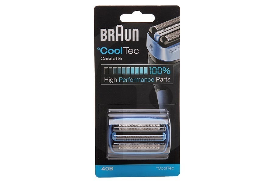 Braun 4210201076520 Maquinilla de afeitar Casete recambio (Negro cooltec 40b) maquinilla de afeitar 81397795 apto para entre otros Cassette Cooltec