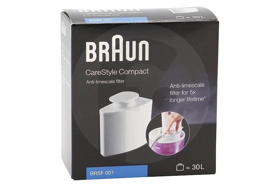 Braun Ferro da stiro Braun filtro anticalcare a cassetta (cartuccia anticalcare) ferro da stiro 5512812081, IS2, BRSF001
