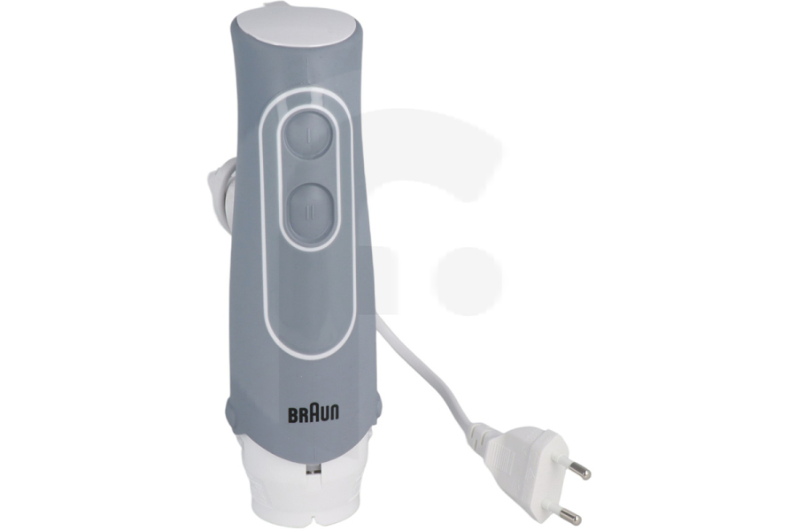 Braun Robot de cocina Braun asa (mango, cuerpo) completa gris blanco batidora de mano AS00004196 apto para entre otros MQ523, MQ500, MQ520