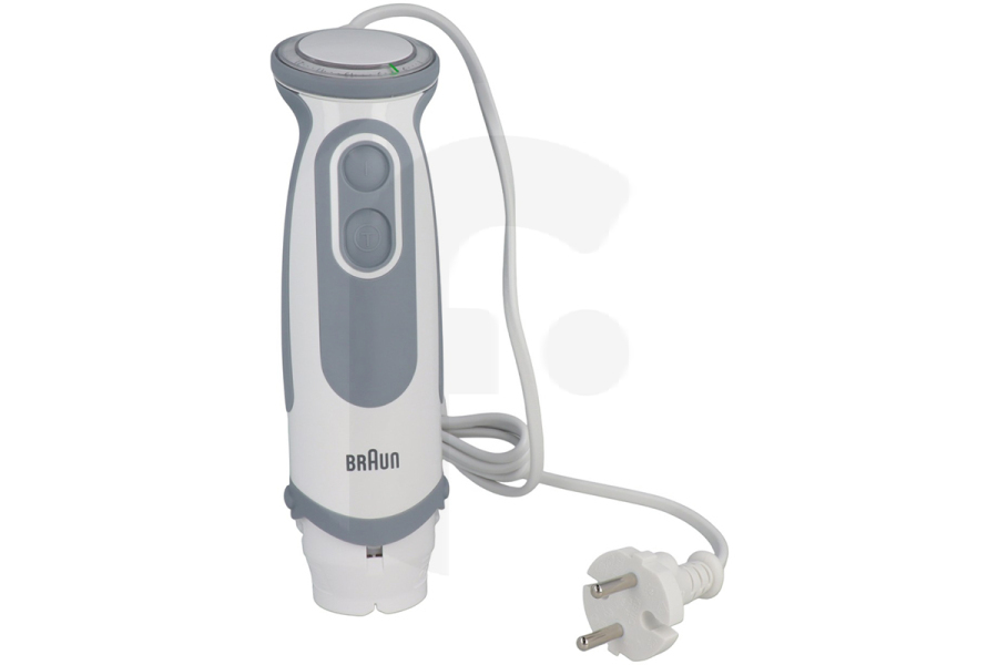 Braun Robot de cocina Braun asa (cabezal-motor, asa, cuerpo) completa azul blanco 7322114444 apto para entre otros 4191 MR500, 4191 MR6550CA