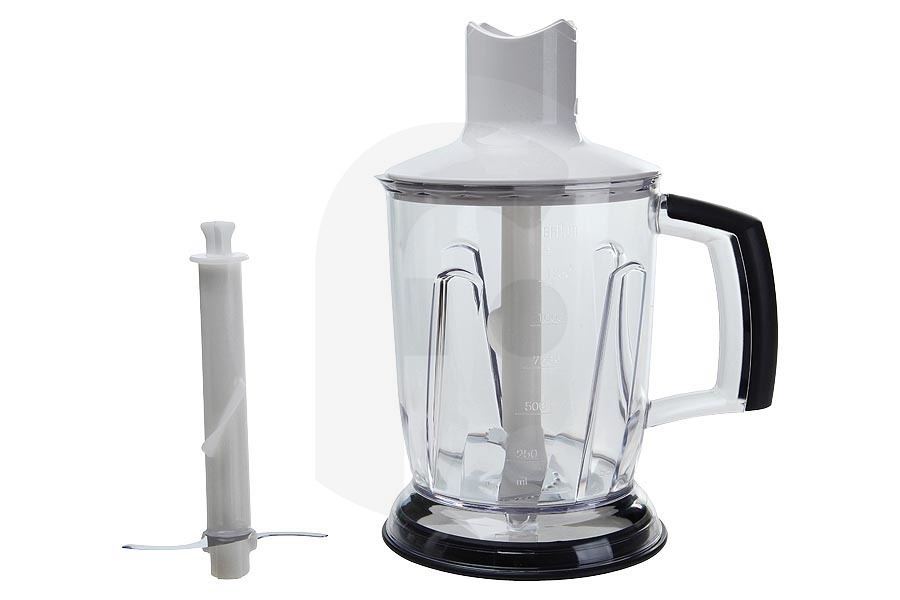 Braun Robot da cucina Braun tritatutto (contenitore, tritatutto per ghiaccio) completo 1,25L robot da cucina AX22110004 adatto a tra cui Minipimer 5-9 frullatore