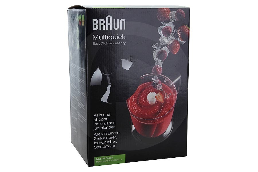 Braun Küchenmaschine Braun Küchenmaschinenaufsatz (MQ40 Multifunktioneller Küchenmaschinenaufsatz / Eiscrusher, schwarz) für Küchenmaschine 0X81364469