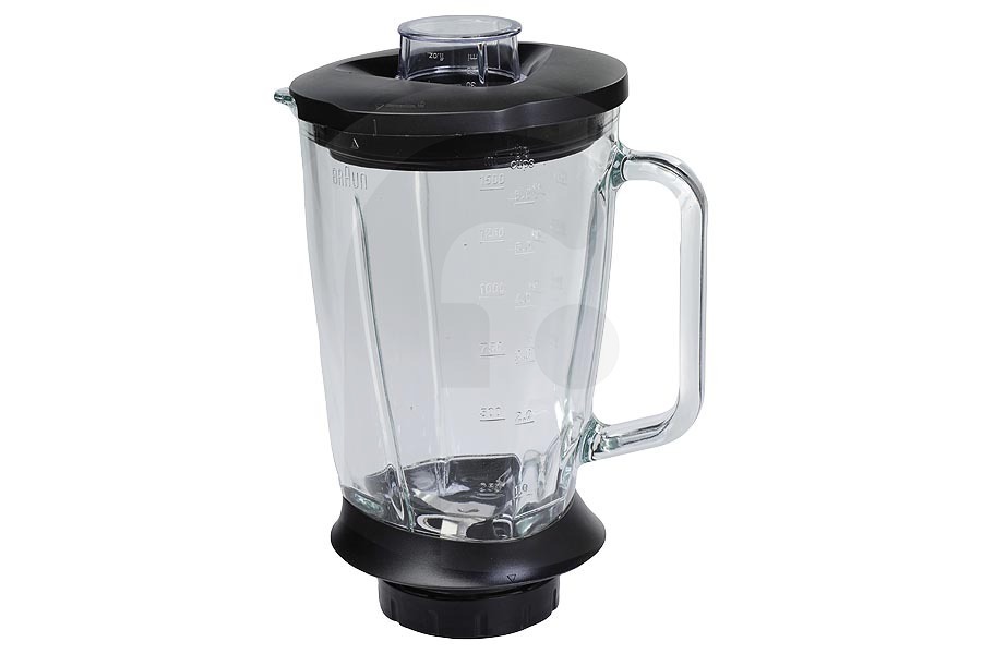 Braun jarra batidora de vidrio (vaso mezclador, jarra mezcladora) completa batidora 7322311674 apto para entre otros JB301AI