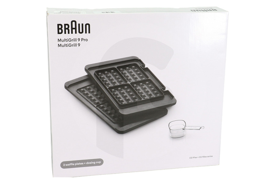 Braun Dispositivo a griglia Braun BRSK007 set da 2 piastre per waffle + misurino per grill